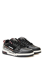 Dockers by Gerli Heren Sneaker van imitatieleer met veters en logo zwart