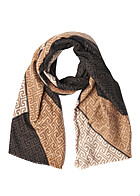 Seventyseven Lifestyle Dames Viscose Sjaal met print 180x85cm bruin