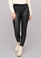 Urban Classics Dames Hoge Taille Faux Leather Leggings zwart
