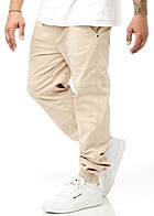 Seventyseven Lifestyle Herren Jeans Hose 4-Pockets Kordelzug sand beige