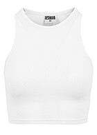 Urban Classics Dames Cropped Tank Top Textured Fabric Wit