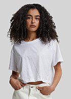 Urban Classics Dames Oversized kort gesneden T-shirt wit
