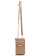 Styleboom Fashion Damen Kunstleder Umhngetasche mit Zipper khaki