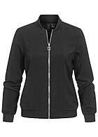 Vero Moda Damen NOOS Bomber Jacke mit Zipper und 2-Pockets schwarz