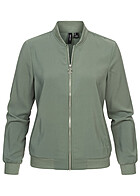 Vero Moda Damen NOOS Bomber Jacke mit Zipper und 2-Pockets laurel wreath grn