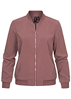Vero Moda Damen NOOS Bomber Jacke mit Zipper und 2-Pockets rose braun
