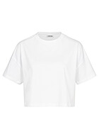 Noisy May Damen NOOS T-Shirt Top Oversized-Look Rundhals weiss
