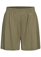 Pieces Dames NOOS Korte broek met elastische tailleband en structuurstof groen