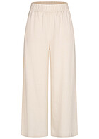 Pieces Damen NOOS Culotte Stoffhose High Waist 2-Pockets birch beige