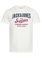 Jack and Jones Heren T-shirt met Logo Print cloud dancer wit