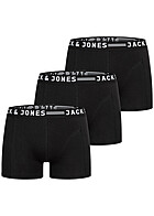 Jack and Jones Heren NOOS 3-Pack Boxershorts met Logo Print zwart wit
