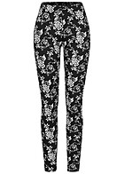 Urban Classics Dames Legging All Over Rozenprint Zwart Wit
