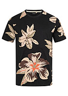 ONLY & SONS Heren NOOS T-shirt met bloemenprint peer sorbet navy blauw