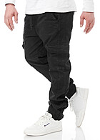Urban Classics Heren Cargo broek met koord Zwart