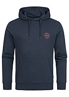 Jack and Jones Heren NOOS Hoodie met kangoeroezak Logo Print navy blazer blauw