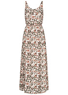 Cloud5ive Dames Viscose maxi jurk met bloemenprint wit