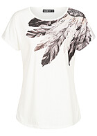 Cloud5ive Dames T-shirt van viscose met dromenvangerprint wit