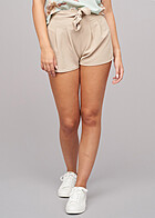 Cloud5ive Dames Muslin Shorts met Tie Belt beige