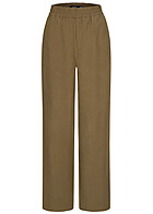 Vero Moda Damen NOOS Stoffhose mit weitem Beinschnitt und Gummibund capers braun