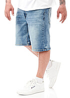 Urban Classics Heren Korte broek Relaxed Fit Jeans 4-Pockets mid indigo washed blue