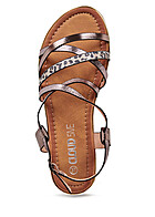 Cloud5ive Dames Schoenen Strap sandalen met details in leo print en zilvergrijs