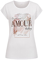 Cloud5ive Dames T-shirt met Amour print wit