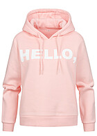 Days Beyond Dames Hoodie met Hello Print roze