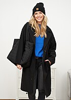 Urban Classics Dames Oversized Longform Coat met knopen en zakken zwart