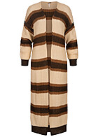 Aiki Dames Lang vest met strepen bruin beige