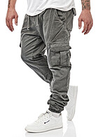Urban Classics Heren Cargo Joggingbroek met 6-pockets donkergrijs