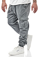 Urban Classics Heren Cargo Joggingbroek met 6-pockets donkergrijs
