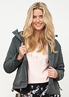 Brandit Dames Overgangsjack Windbreaker met rits en capuchon grijs