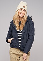 Brandit Dames Overgangsjack Windbreaker met rits en capuchon navy blauw