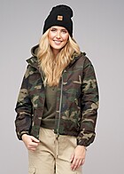 Brandit Dames Overgangsjack met rits en capuchon woodland camouflage