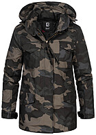 Brandit Dames US-Feldjacke met capuchon en rits 4-zakken donker camouflage