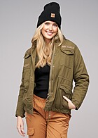 Brandit Dames Premium Feldjacke met capuchon en 4-zakken olijfgroen