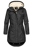 Brandit Dames Marsh Lake Parka Jas met ritssluiting en 4-zakken donkergrijs