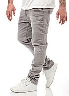 Rusty Neal Herren Jeans Hose mit 5-Pockets hell grau