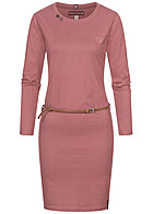 Eight2Nine Damen Langarm Kleid mit Grtel und Knopf Details renaissance d. rose