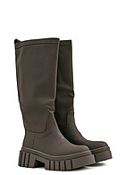 Seventyseven Lifestyle Dames Imitatieleren plateaulaarzen khaki