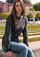 Build Your Brand Dames sweater pullover met lange mouwen en ronde hals charcoal donkergrijs