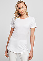 Build Your Brand Dames Basic T-shirt met ronde hals wit