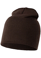 MasterDis Basic Long Beanie Strickmtze chocolate braun