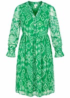 Vero Moda Dames Jurk met lange mouwen en v-hals print lichtgroen