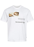 ONLY & SONS Heren T-Shirt met print en logo wit
