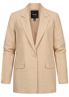 Vero Moda Damen NOOS Blazer mit Knopfverschluss und 2-Pockets irish cream braun