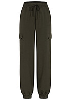 ONLY Dames NOOS Cargo Joggingbroek met trekkoorden groen