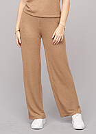 Vero Moda Dames Loose Fit Broek met elastische tailleband bruin