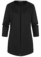 Cloud5ive Dames Gebreid vest met geribde stof zwart