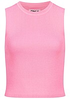 ONLY Dames NOOS Cropped gebreide top met ronde hals roze